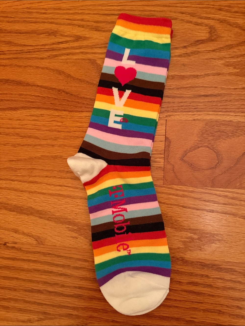 LOVE‎ Rainbow Stripe Socks - Multicolor